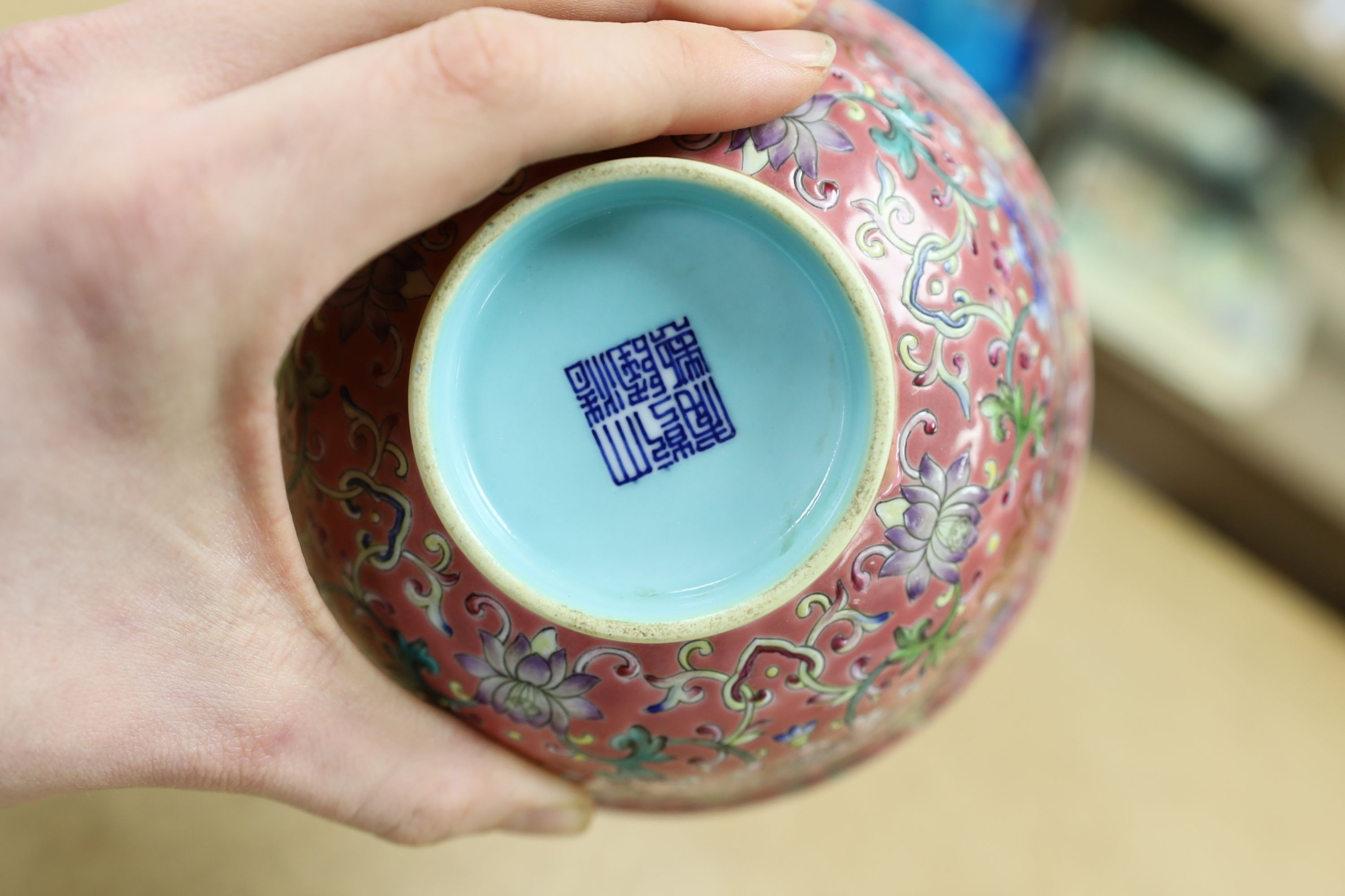 Two Chinese porcelain bowls, largest 15cm diameter